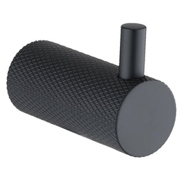 Diamora Luxury Knurled Robe Hook Black Stainless Steel 304 - NZHomeware