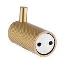 Diamora Luxury Knurled Robe Hook Brushed Yellow Gold Stainless Steel 304 - NZHomeware