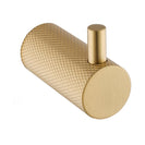 Diamora Luxury Knurled Robe Hook Brushed Yellow Gold Stainless Steel 304 - NZHomeware