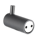 Diamora Luxury Knurled Robe Hook Gunmetal Grey Stainless Steel 304 - NZHomeware