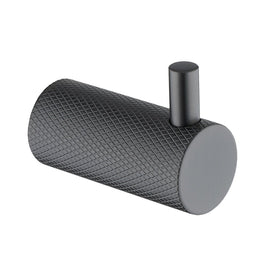 Diamora Luxury Knurled Robe Hook Gunmetal Grey Stainless Steel 304 - NZHomeware