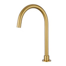 Diamora Progressive Hob Kitchen Sink Mixer Set Gooseneck Basin Mixer Tap Brushed Yellow Gold - NZHomeware
