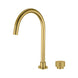 Diamora Progressive Hob Kitchen Sink Mixer Set Gooseneck Basin Mixer Tap Brushed Yellow Gold - NZHomeware
