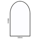 900x500x20mm Black Aluminum Framed Half Circle Mirror Decorative Wall Mirror Arch Mirror - NZHomeware