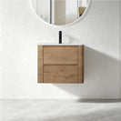 BROOKLYN 600MM Wall Hung Curved Edge Plywood Vanity-Light Oak