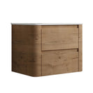 BROOKLYN 600MM Wall Hung Curved Edge Plywood Vanity-Light Oak