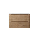 BROOKLYN 750MM Wall Hung Curved Edge Plywood Vanity-Light Oak