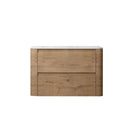 BROOKLYN 750MM Wall Hung Curved Edge Plywood Vanity-Light Oak - NZHomeware