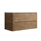 BROOKLYN 900MM Wall Hung Curved Edge Plywood Vanity-Light Oak