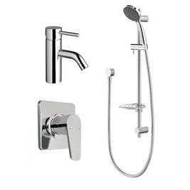 All Pressures Basin Mixer/Shower Slide/Shower Mixer Combo Set - NZHomeware