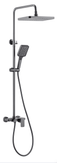 8 Inch Shower Tower Gunmetal Grey Rain Head Brass Set - NZHomeware