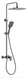 8 Inch Shower Tower Gunmetal Grey Rain Head Brass Set - NZHomeware