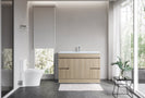 DNF 1200X460X830MM PLYWOOD FLOOR STANDING VANITY - LIGHT OAK WITH SINGLE CERAMIC TOP - NZHomeware