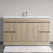DNF 1200X460X830MM PLYWOOD FLOOR STANDING VANITY - LIGHT OAK WITH SINGLE CERAMIC TOP - NZHomeware