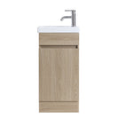 DNF 400X220X780MM Plywood Floor Standing Vanity - Light Oak With Ceramic Top - NZHomeware