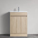 DNF 600X460X830MM PLYWOOD FLOOR STANDING VANITY - LIGHT OAK WITH CERAMIC TOP - NZHomeware