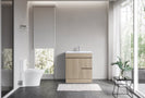 DNF 750X460X830MM PLYWOOD FLOOR STANDING VANITY - LIGHT OAK WITH CERAMIC TOP - NZHomeware