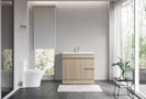 DNF 900X460X830MM PLYWOOD FLOOR STANDING VANITY - LIGHT OAK WITH CERAMIC TOP - NZHomeware