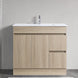 DNF 900X460X830MM PLYWOOD FLOOR STANDING VANITY - LIGHT OAK WITH CERAMIC TOP - NZHomeware