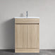 DNF SLIM 600X360X830MM PLYWOOD FLOOR STANDING VANITY - LIGHT OAK WITH CERAMIC TOP - NZHomeware