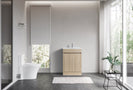 DNF SLIM 600X360X830MM PLYWOOD FLOOR STANDING VANITY - LIGHT OAK WITH CERAMIC TOP - NZHomeware