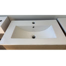 DNF SLIM 750X360X830MM PLYWOOD FLOOR STANDING VANITY - LIGHT OAK WITH CERAMIC TOP - NZHomeware