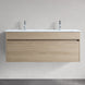 DNW 1200X460X480MM Plywood Wall Hung Vanity - Light Oak With Double Ceramic Top - NZHomeware