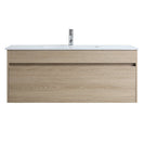 DNW 1200X460X480MM Plywood Wall Hung Vanity - Light Oak With Single Ceramic Top - NZHomeware
