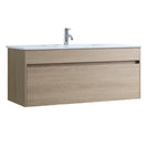 DNW 1200X460X480MM Plywood Wall Hung Vanity - Light Oak With Single Ceramic Top - NZHomeware
