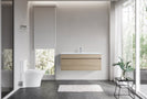 DNW 1200X460X480MM Plywood Wall Hung Vanity - Light Oak With Single Ceramic Top - NZHomeware