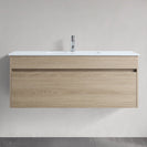 DNW 1200X460X480MM Plywood Wall Hung Vanity - Light Oak With Single Ceramic Top - NZHomeware