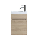 DNW 400X220X530MM Plywood Wall Hung Vanity - Light Oak With Ceramic Top - NZHomeware