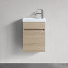 DNW 400X220X530MM Plywood Wall Hung Vanity - Light Oak With Ceramic Top - NZHomeware