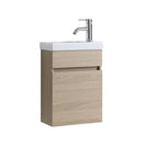 DNW 400X220X530MM Plywood Wall Hung Vanity - Light Oak With Ceramic Top - NZHomeware