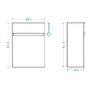 DNW 400X220X530MM Plywood Wall Hung Vanity - Light Oak With Ceramic Top - NZHomeware