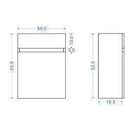 DNW 400X220X530MM Plywood Wall Hung Vanity - Light Oak With Ceramic Top - NZHomeware