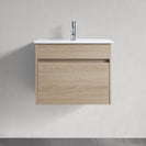 DNW 600X460X480MM Plywood Wall Hung Vanity - Light Oak With Ceramic Top - NZHomeware