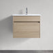 DNW 600X460X480MM Plywood Wall Hung Vanity - Light Oak With Ceramic Top - NZHomeware