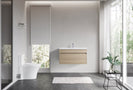 DNW 900X460X480MM Plywood Wall Hung Vanity - Light Oak With Ceramic Top - NZHomeware