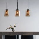 Double Glazed Amber Glass Pendant - NZHomeware