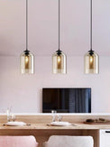 Double Glazed Amber Glass Pendant - NZHomeware