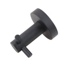 Double Robe Hook Euro Pin Lever Round Black Stainless Steel Wall Mounted - NZHomeware