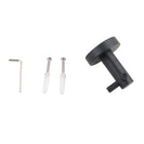 Double Robe Hook Euro Pin Lever Round Black Stainless Steel Wall Mounted - NZHomeware
