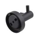 Double Robe Hook Euro Pin Lever Round Black Stainless Steel Wall Mounted - NZHomeware