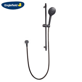 Englefield Studio Pin Matte Black Slide Shower with Single Function Hand Shower - NZHomeware