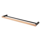 Esperia Black & Rose Gold Double Towel Rail 600mm Stainless Steel 304 Wall Mounted - NZHomeware