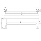 Esperia Brushed Nickel Double Towel Rail 600mm Stainless Steel 304 Wall Mounted - NZHomeware
