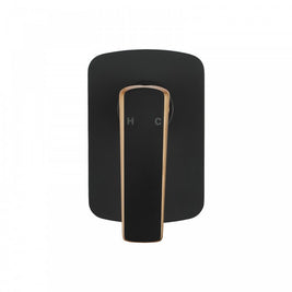 Esperia Matt Black & Rose Gold Shower/Bath Wall Mixer Solid Brass Wall Mounted - NZHomeware