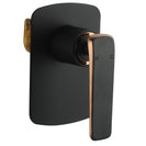 Esperia Matt Black & Rose Gold Shower/Bath Wall Mixer Solid Brass Wall Mounted - NZHomeware