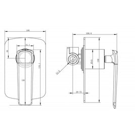 Esperia Matt Black & Rose Gold Shower/Bath Wall Mixer Solid Brass Wall Mounted - NZHomeware